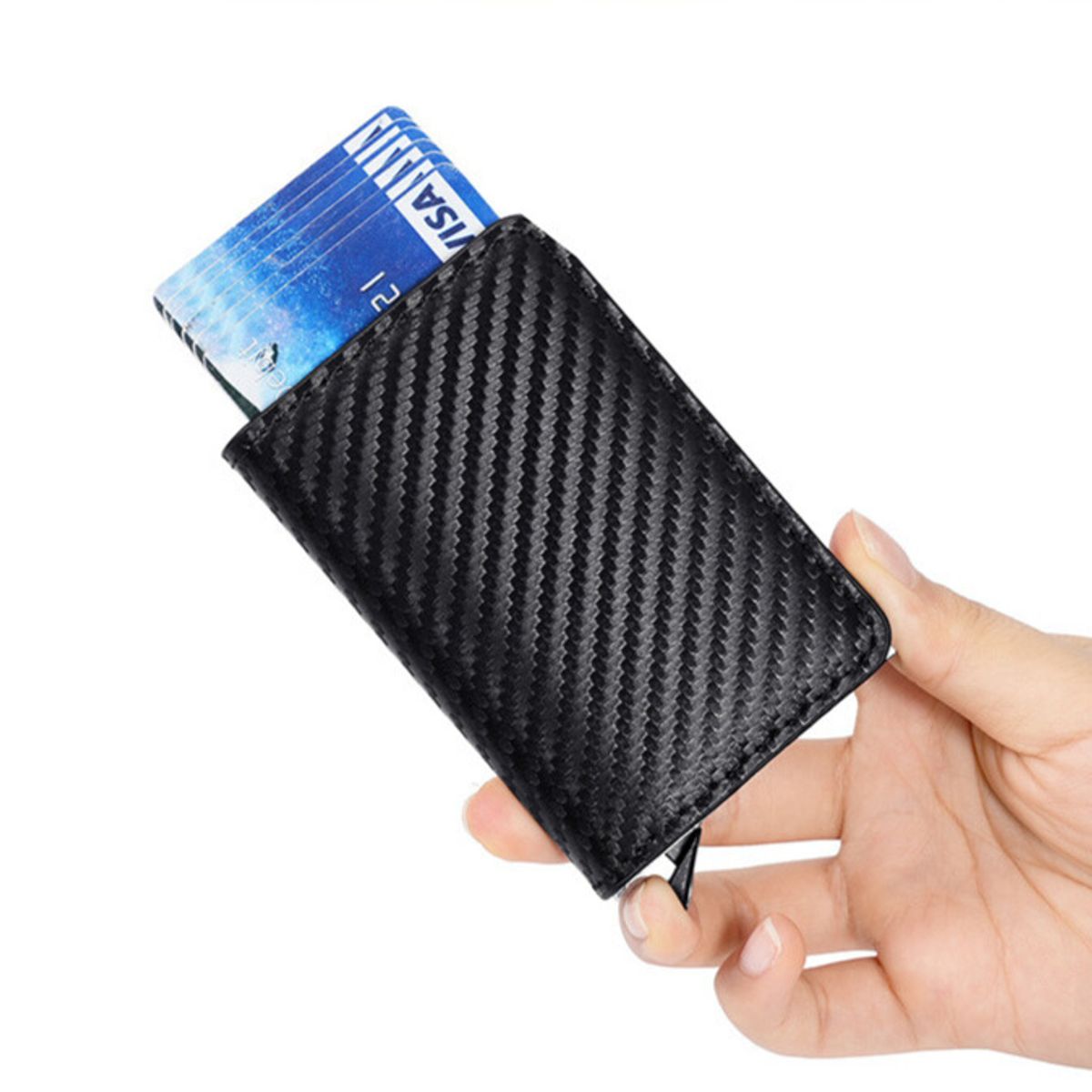 GENERICO - Billetera Compacta de Fibra de Carbono Ligera y Resistente