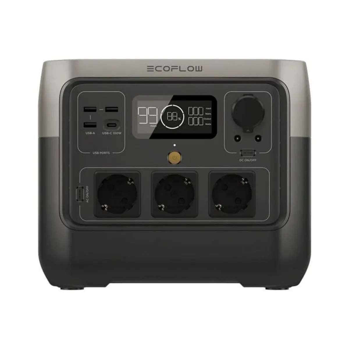 ECOFLOW - Estación de energía portátil 800 Watts Ecoflow River 2 Pro - Negro