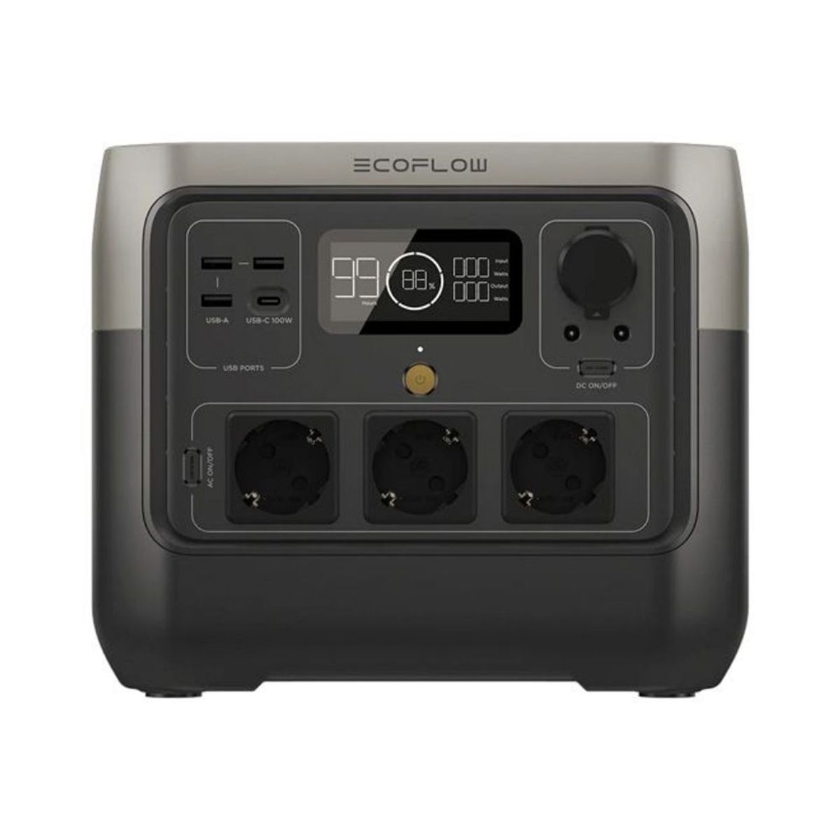 ECOFLOW - Estación de energía portátil 800 Watts Ecoflow River 2 Pro - Negro