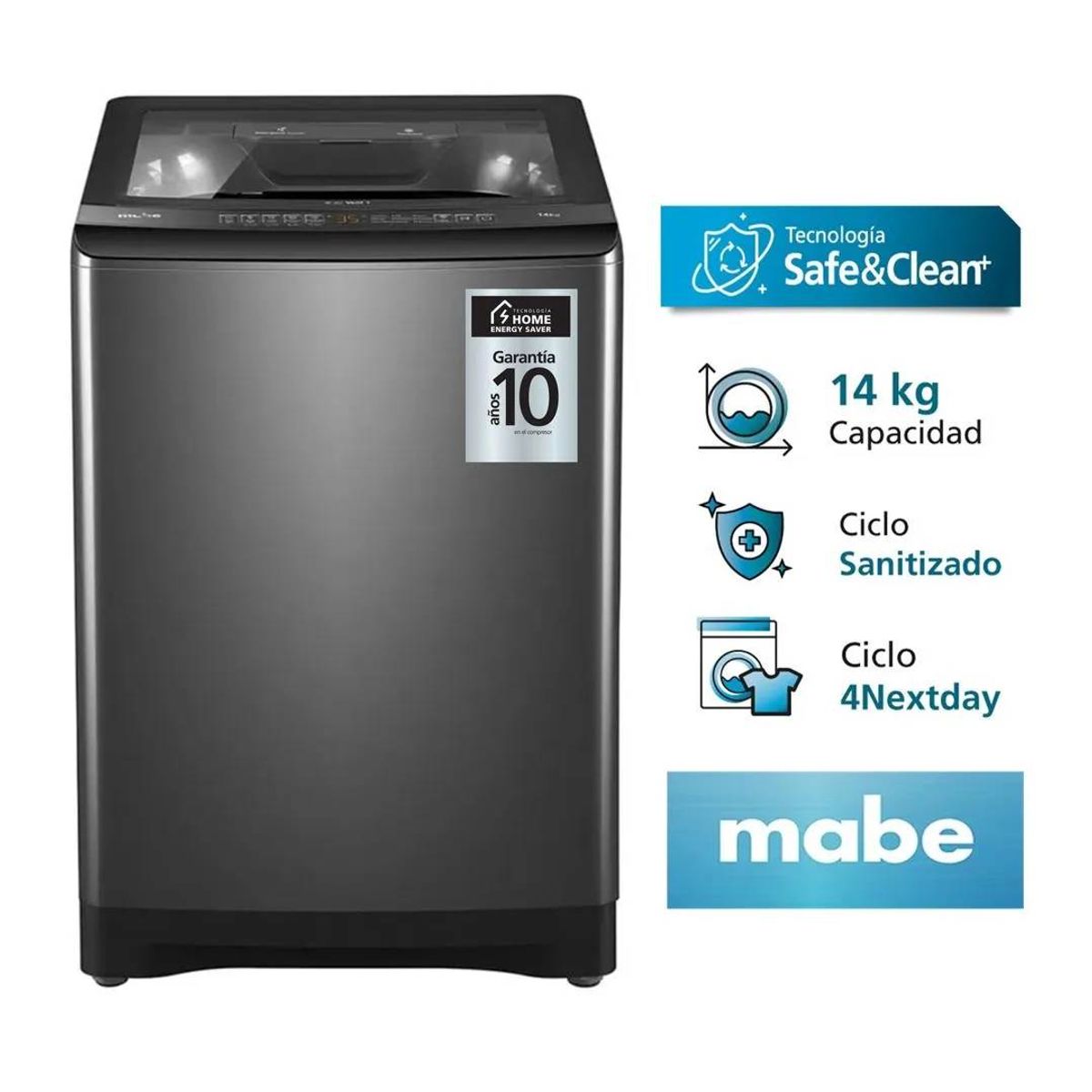 MABE - Lavadora Mabe Automática 14Kg Diamond Gray LMA4120WDGBB0