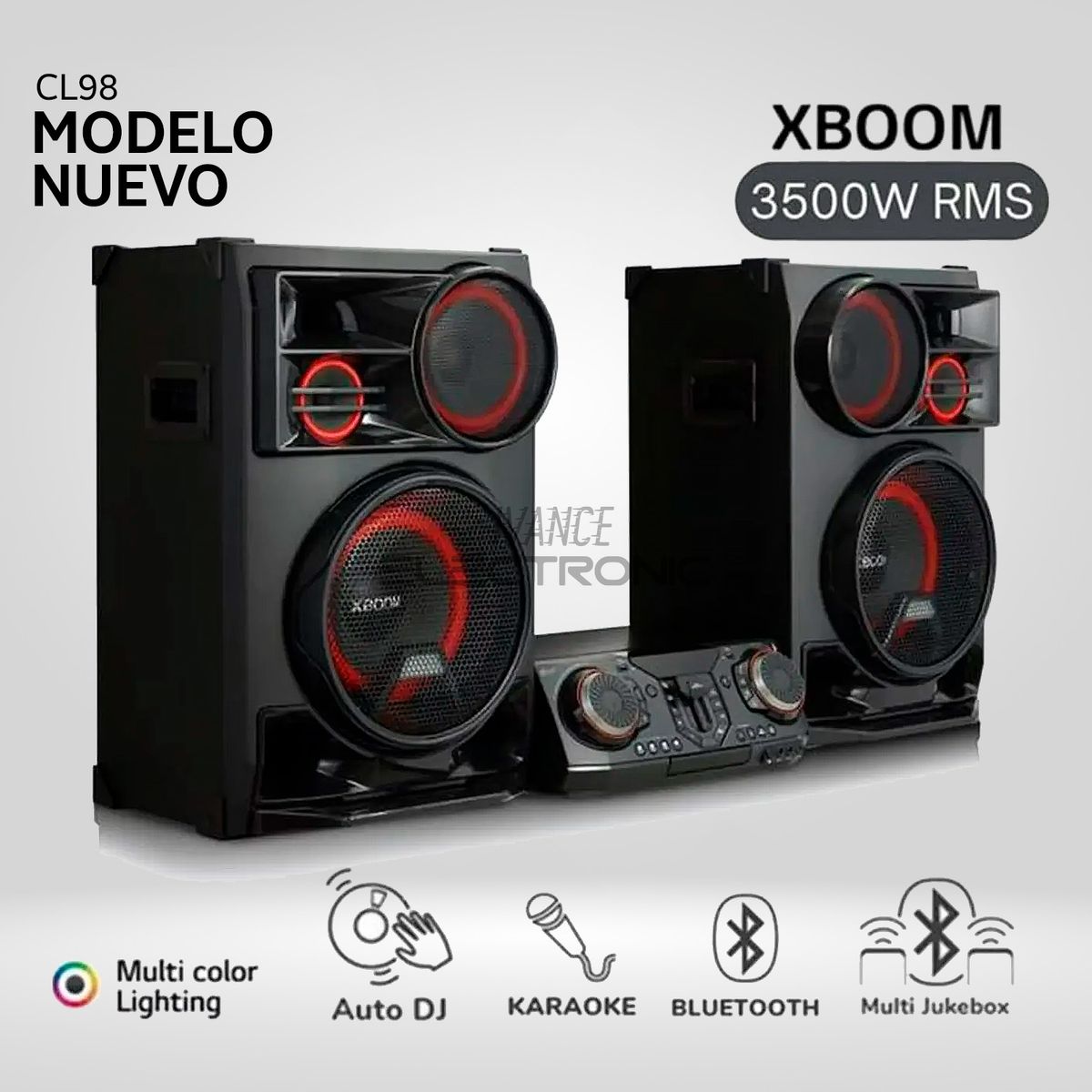 LG - Equipo de Sonido LG CL98 Bluetooth XBOOM 3500 Watts - Negro