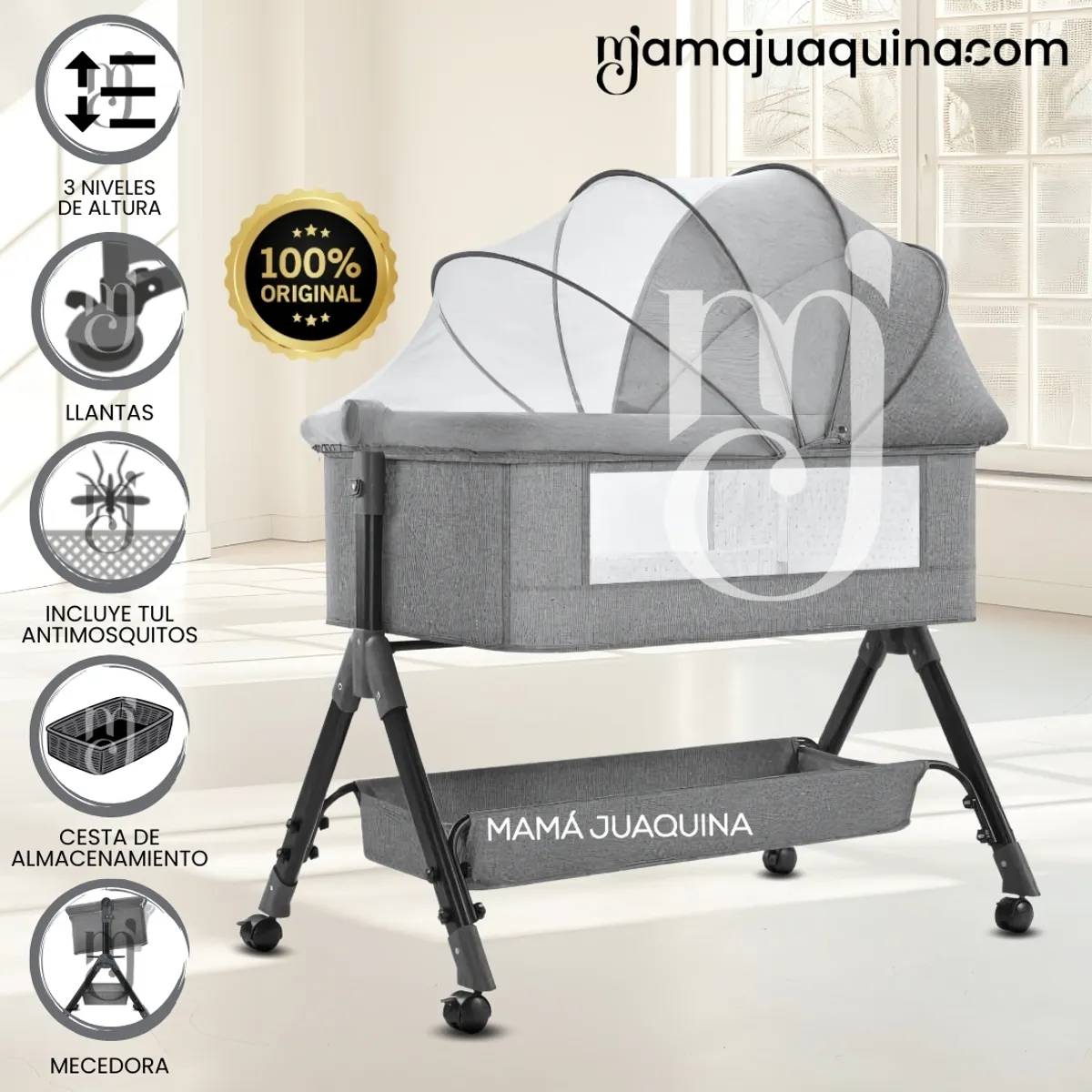 BABY - Cuna Colecho de Lujo «LENNI» Edición Limitada Gray