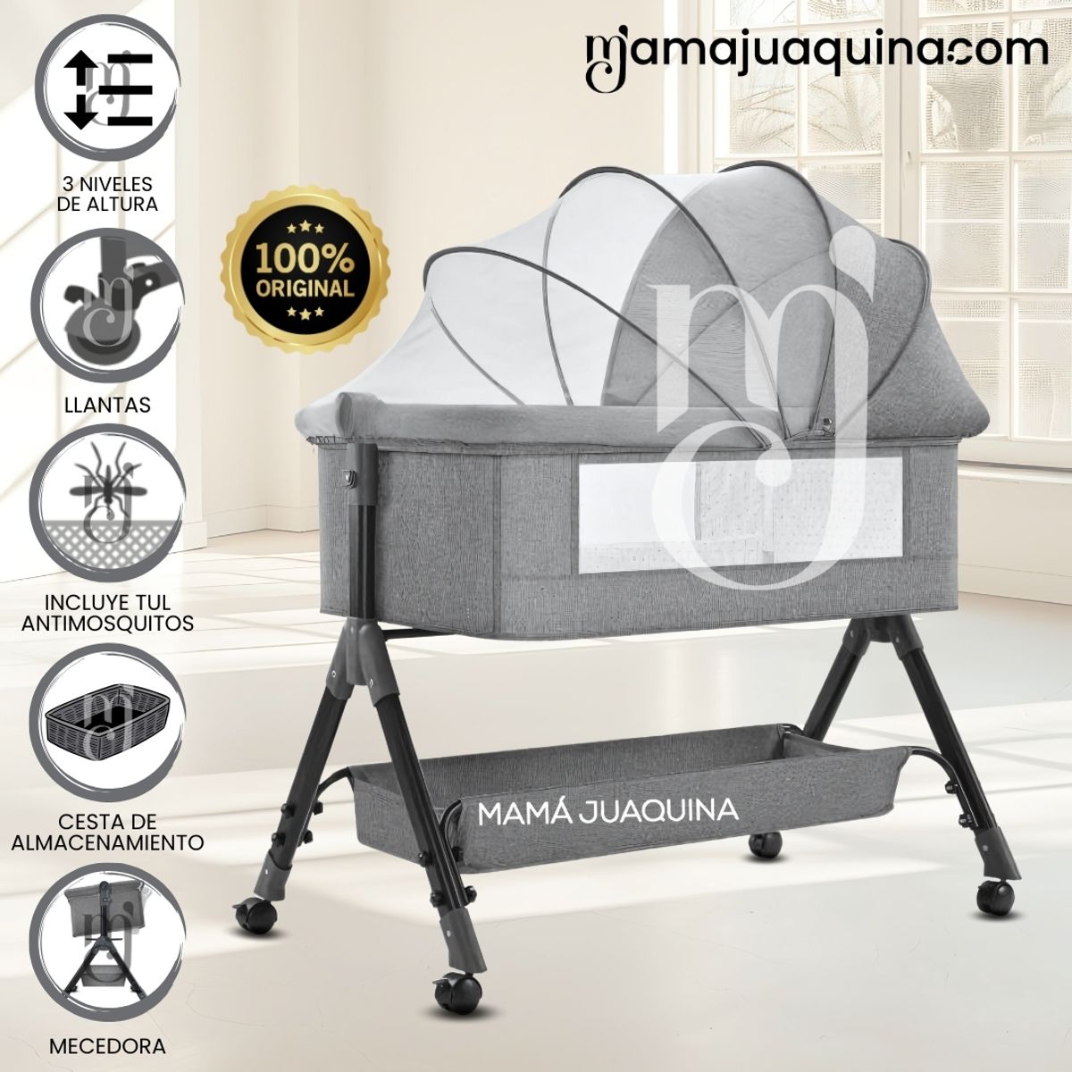 BABY - Cuna Colecho de Lujo «LENNI» Edición Limitada Gray