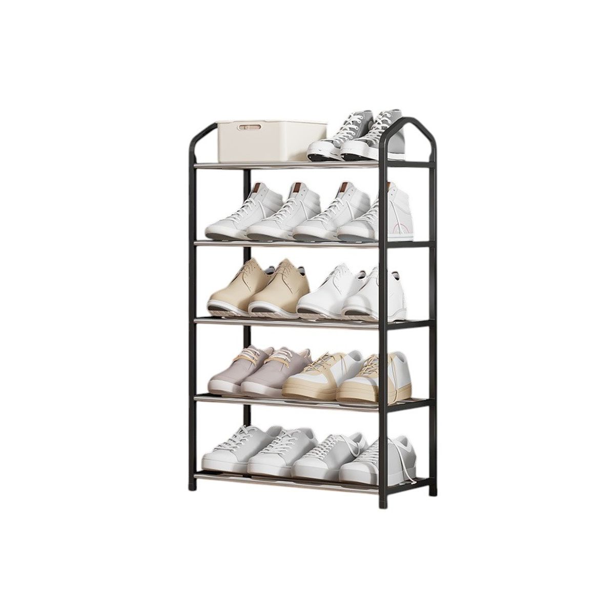 GENERICO - zapatera 5 niveles armable 71cm NEGRO