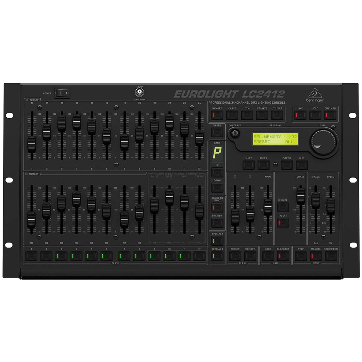 BEHRINGER - Behringer LC-2412 Consola de iluminación DMX profesional de 24 canales