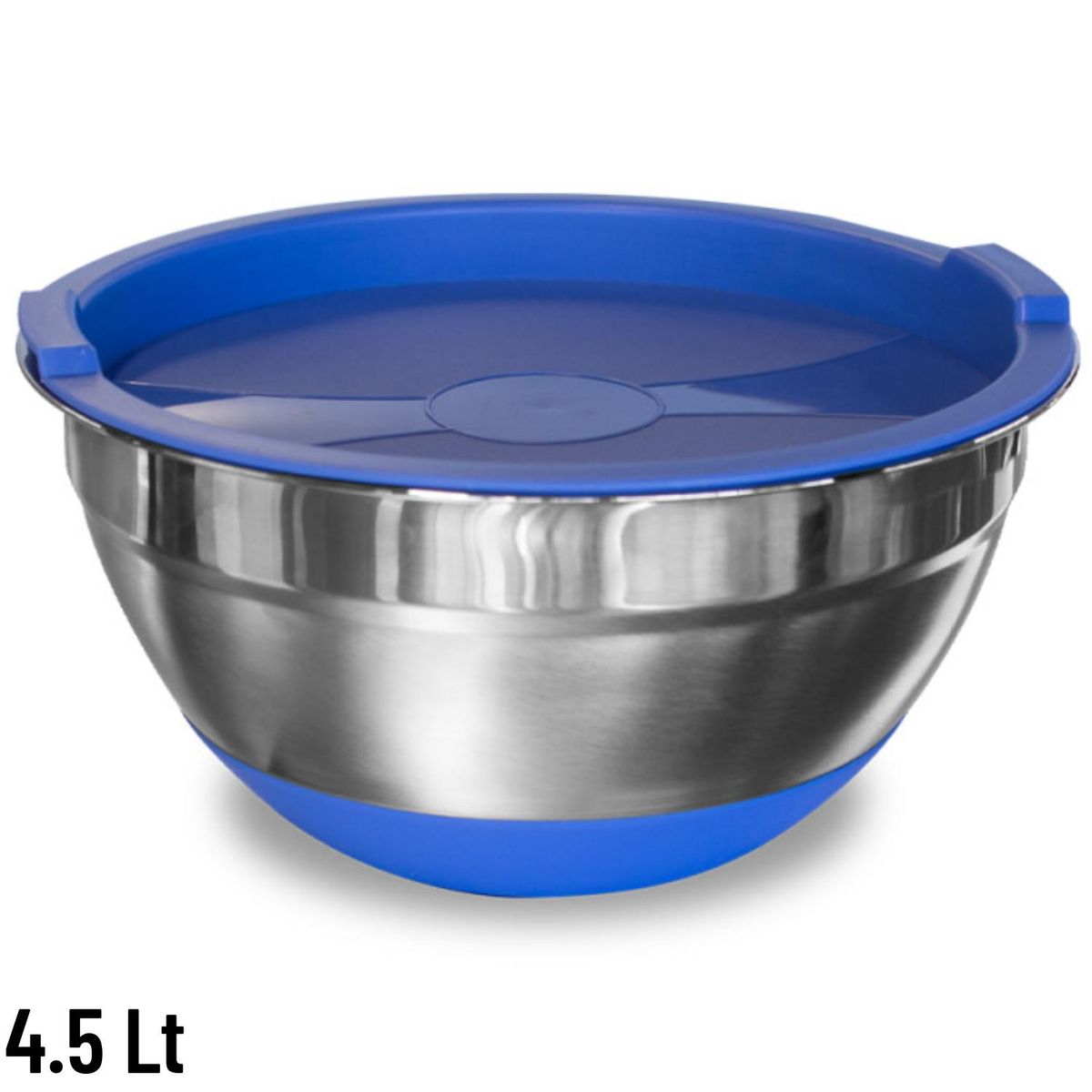 ICHIMATSU - Bowl Acero Base Silicona Con Tapa Azul 24Cm- ichimatsu