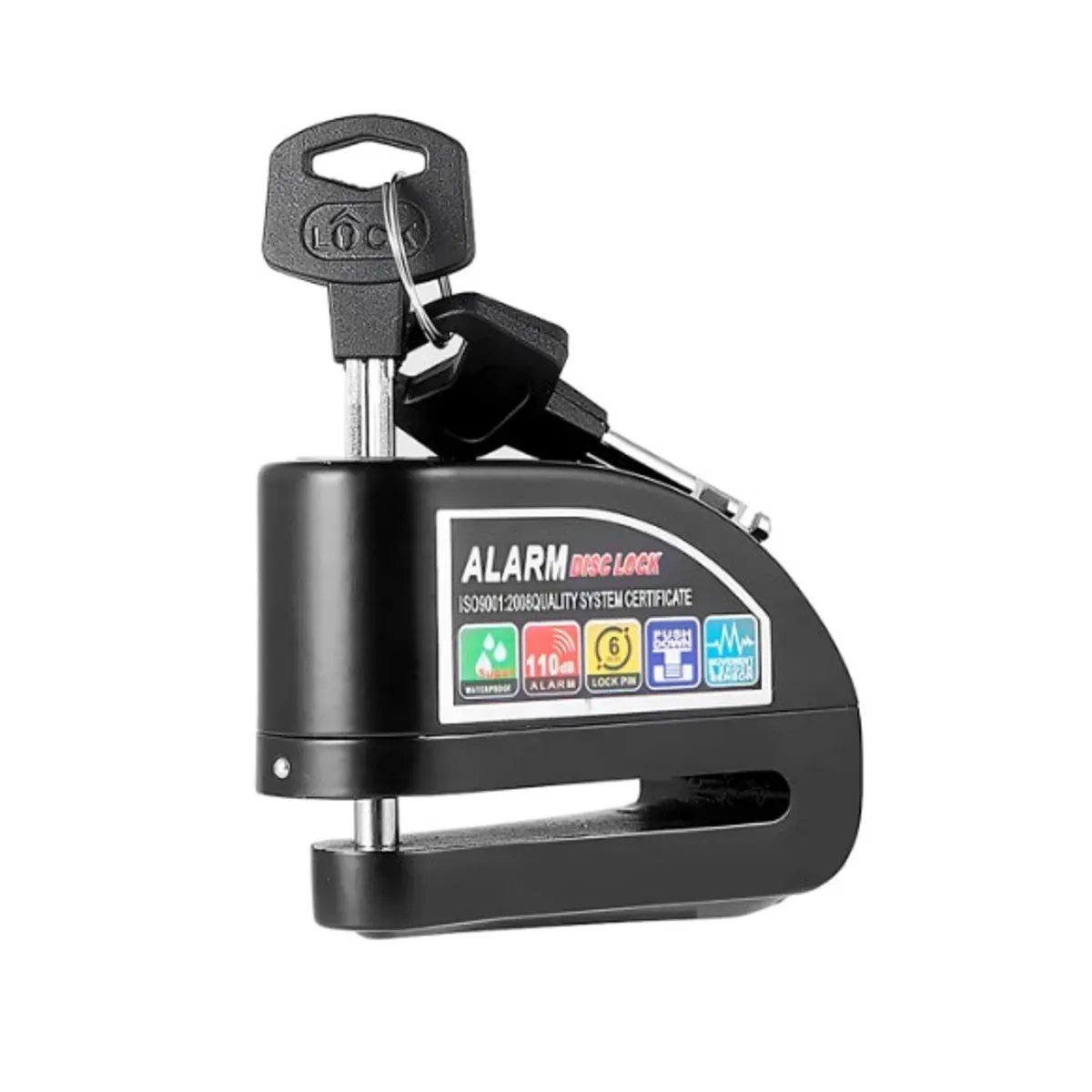 CES - CANDADO DE DISCO CON ALARMA PARA MOTOS O BICICLETA