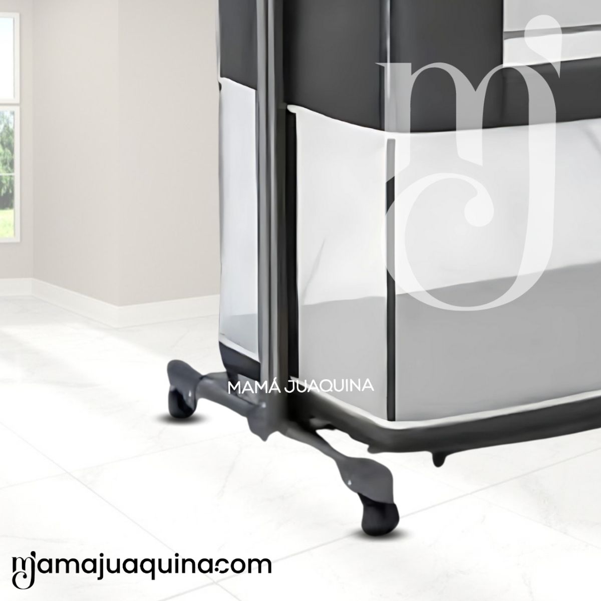 BABY - Cuna Corral Colecho de Lujo 2 en 1 «MIMI» de Lujo Black