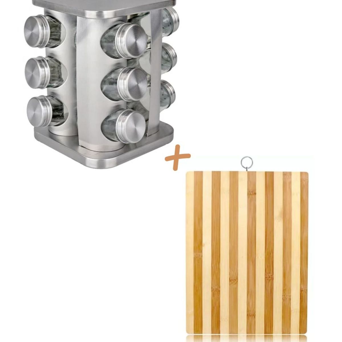 GENERICO - CONDIMENTERO 12 Y TABLA PARA PICAR 30X40CM