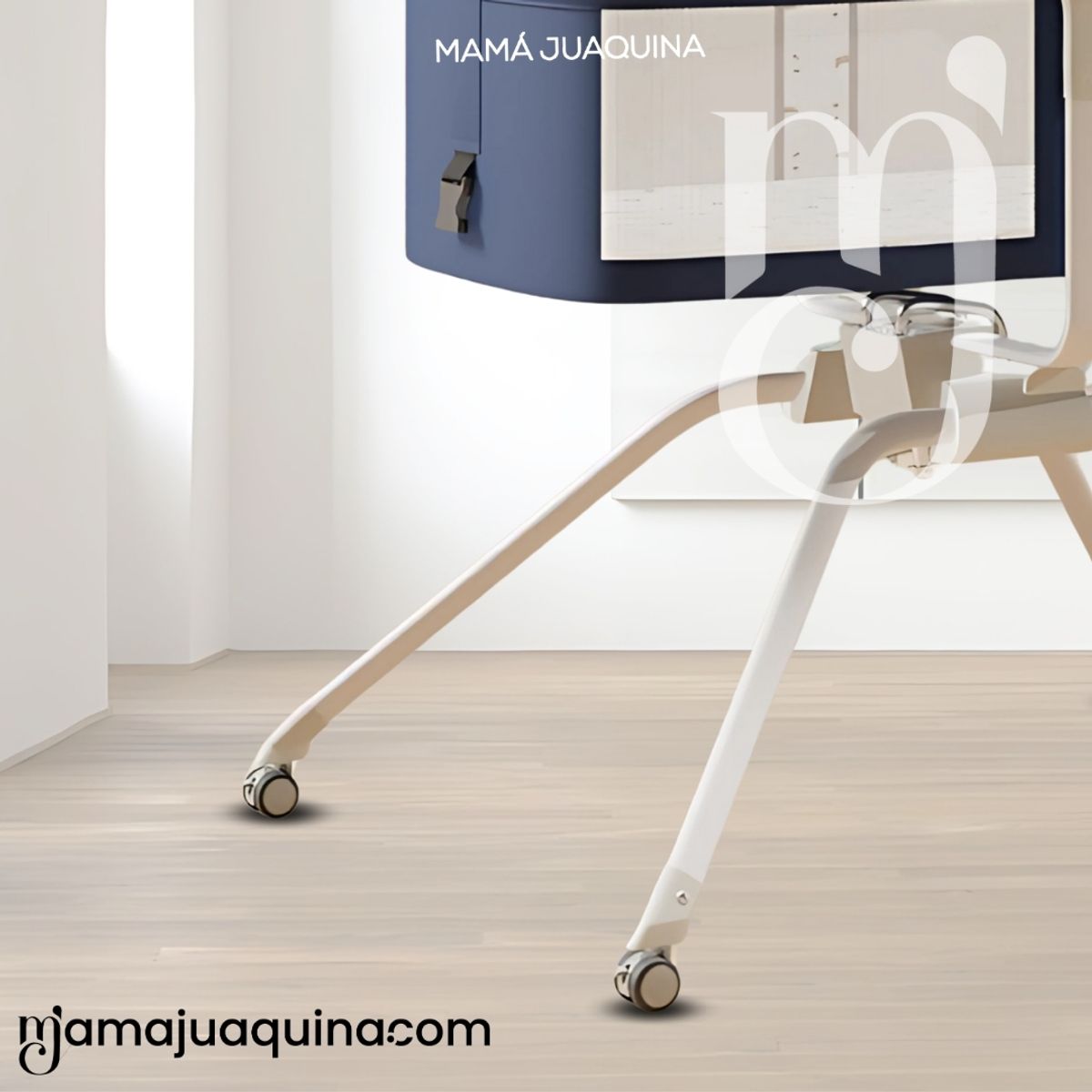 BABY - Cuna Colecho Mecedora 2 en 1 «MOON» de Lujo Blue