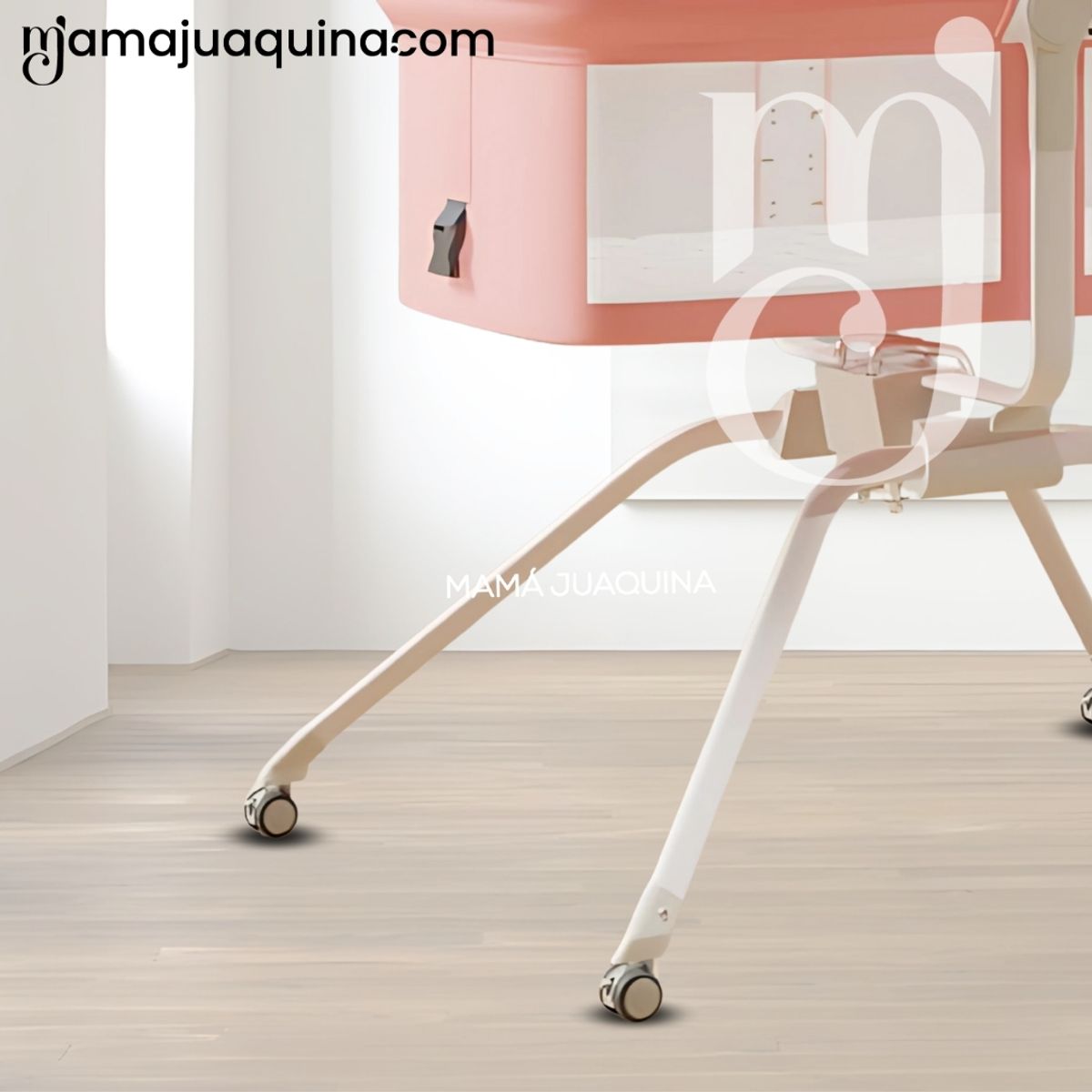 BABY - Cuna Colecho Mecedora 2 en 1 «MOON» de Lujo Pink