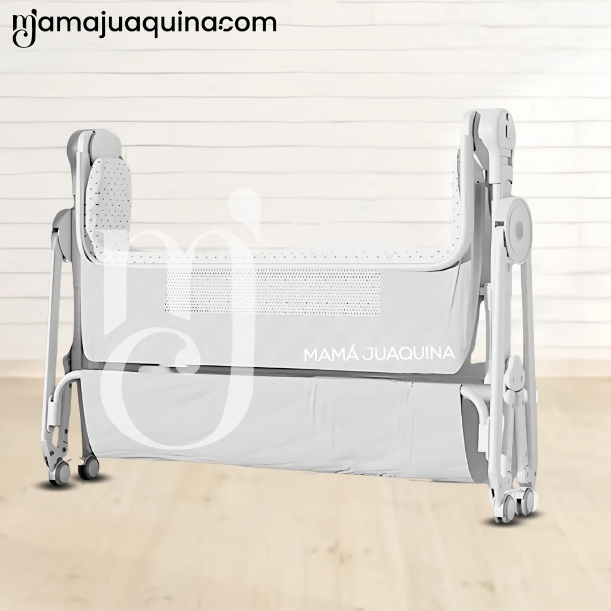 BABY - Cuna Colecho Mecedora Plegable 2 en 1 «LONE» de Lujo Gray