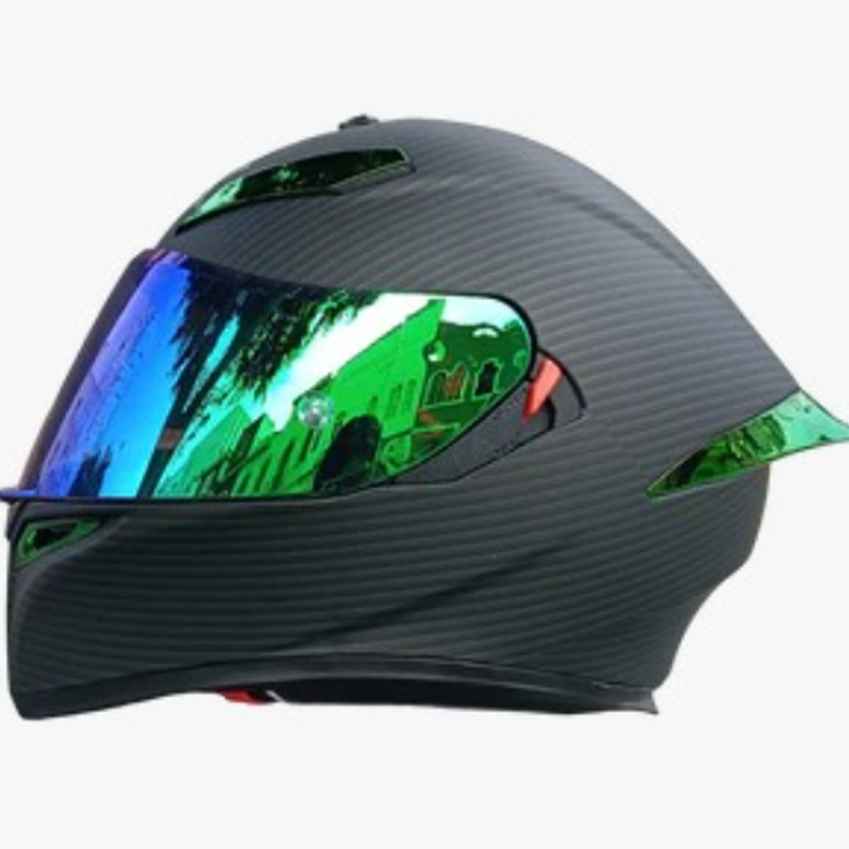 CES - CASCO MOTO AXOR ZAFIRO REVO VERDE DOBLE VISOR + BLUETOOTH