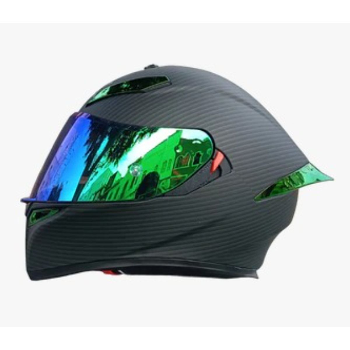 CES - CASCO MOTO AXOR ZAFIRO REVO VERDE DOBLE VISOR + BLUETOOTH