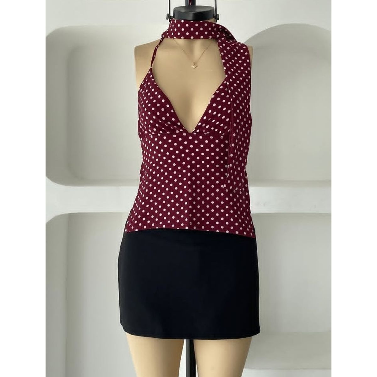 GENERICO - BLUSA TOP DOT CASUAL PARA MUJER