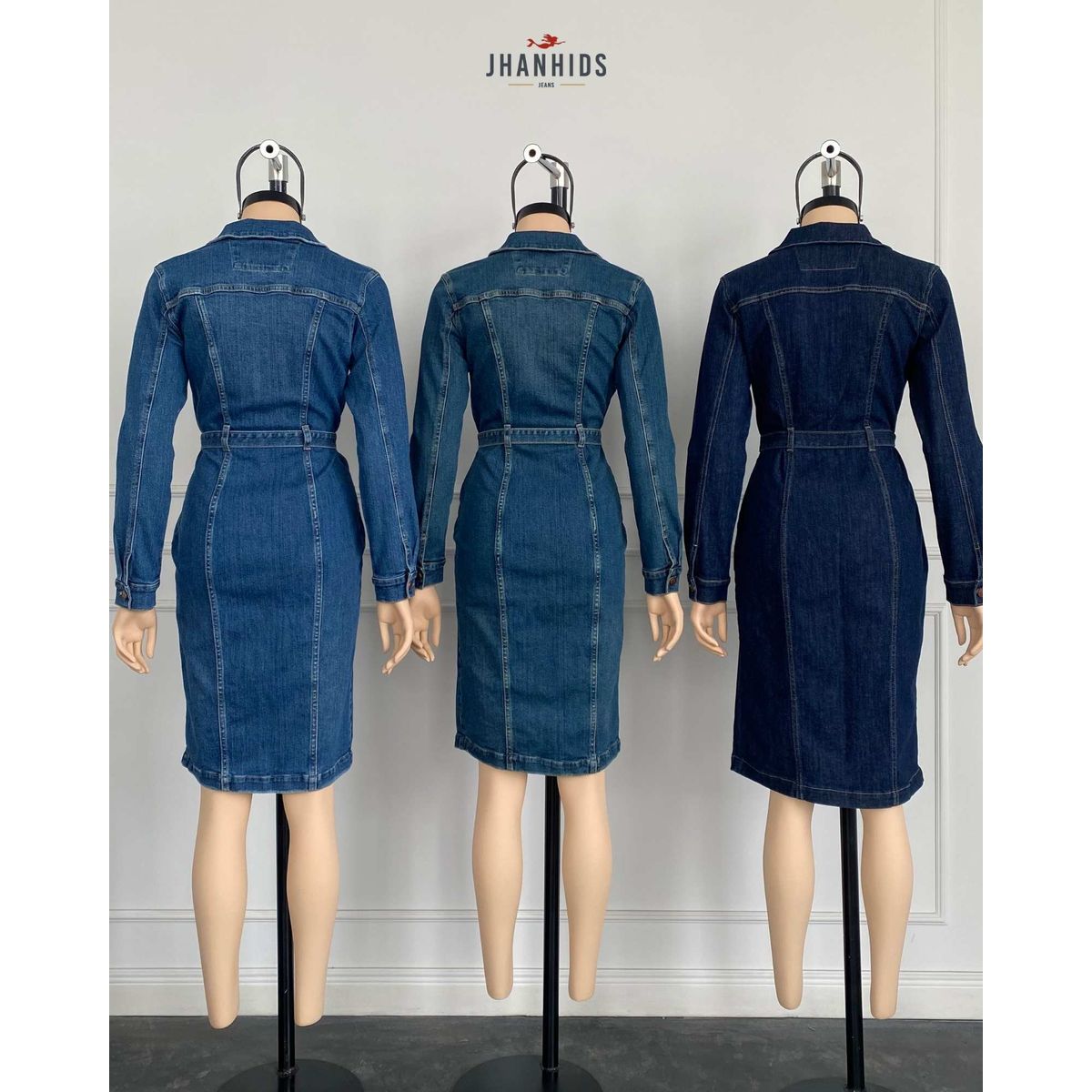 JHAN HIDS - Vestido Midi Denim Grace