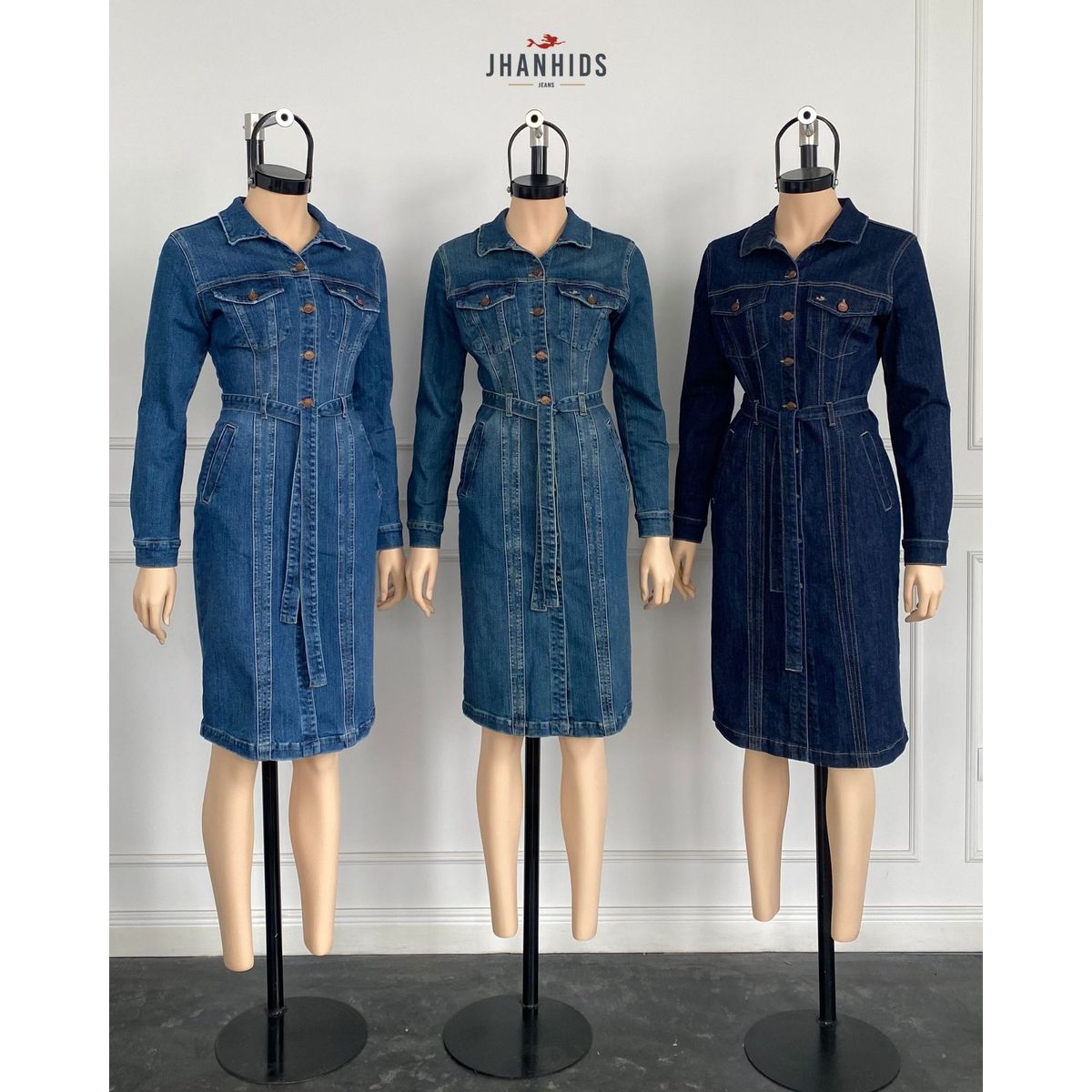 JHAN HIDS - Vestido Midi Denim Grace