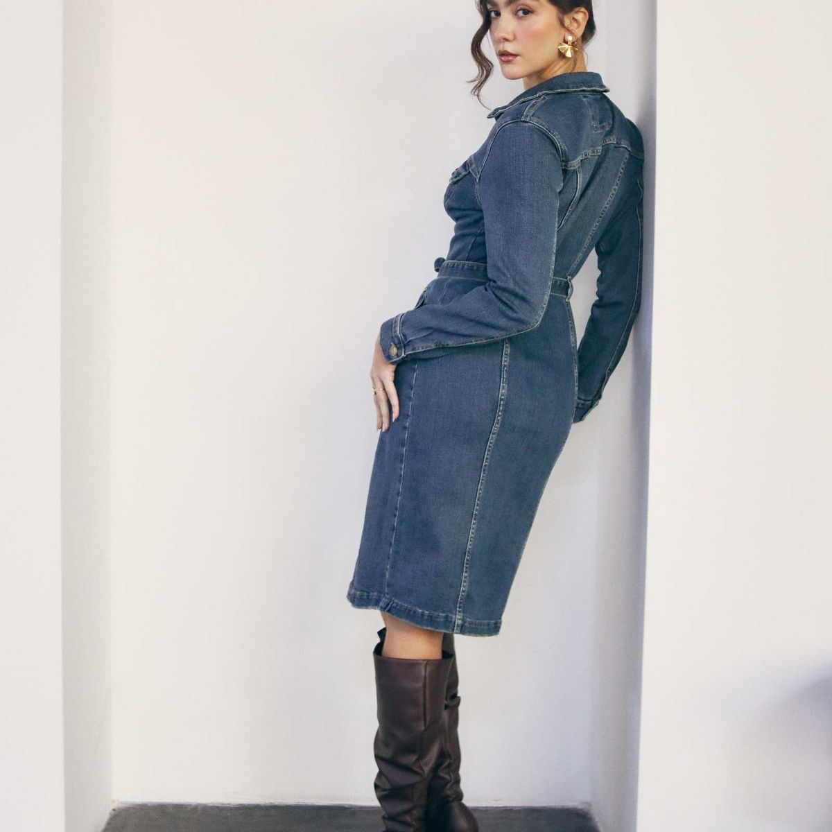 JHAN HIDS - Vestido Midi Denim Grace