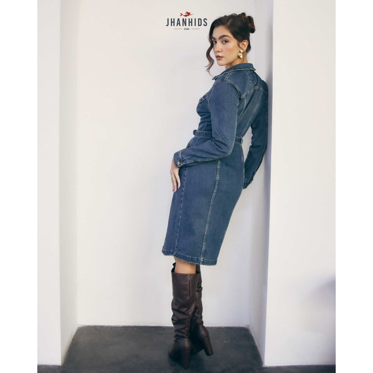 JHAN HIDS - Vestido Midi Denim Grace