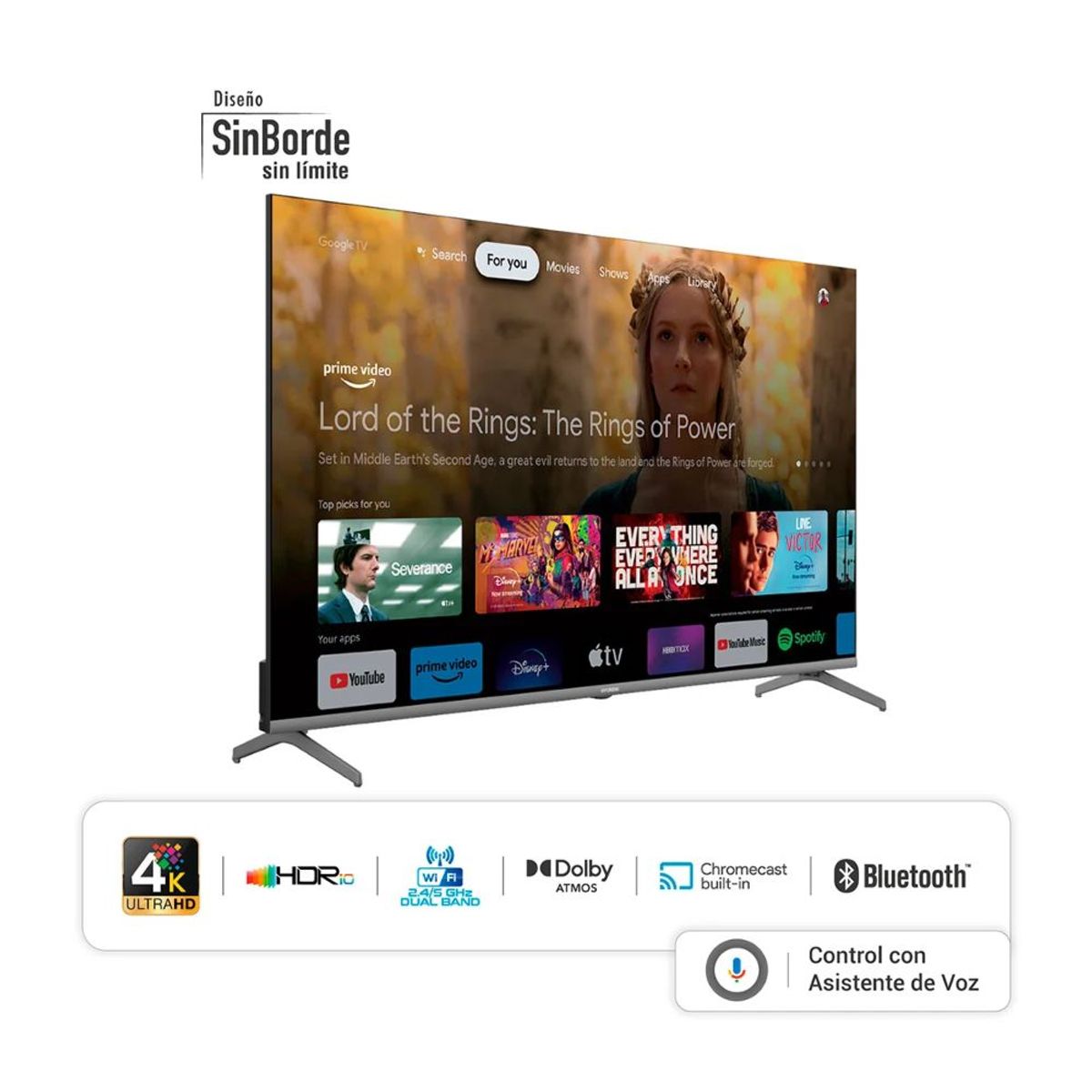 HYUNDAI - TELEVISOR HYUNDAI 50 UHD 4K SMART GOOGLE TV HYLED5024G