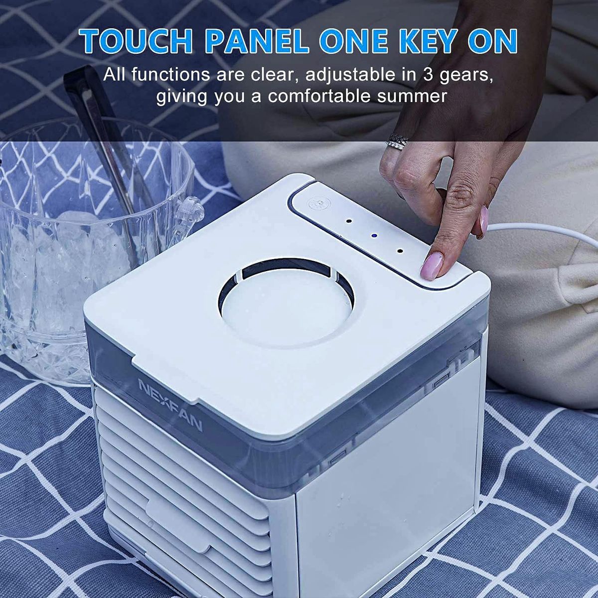 GENERICO - Aire Acondicionado Mini Enfriador Portátil Luz Led Ventilador