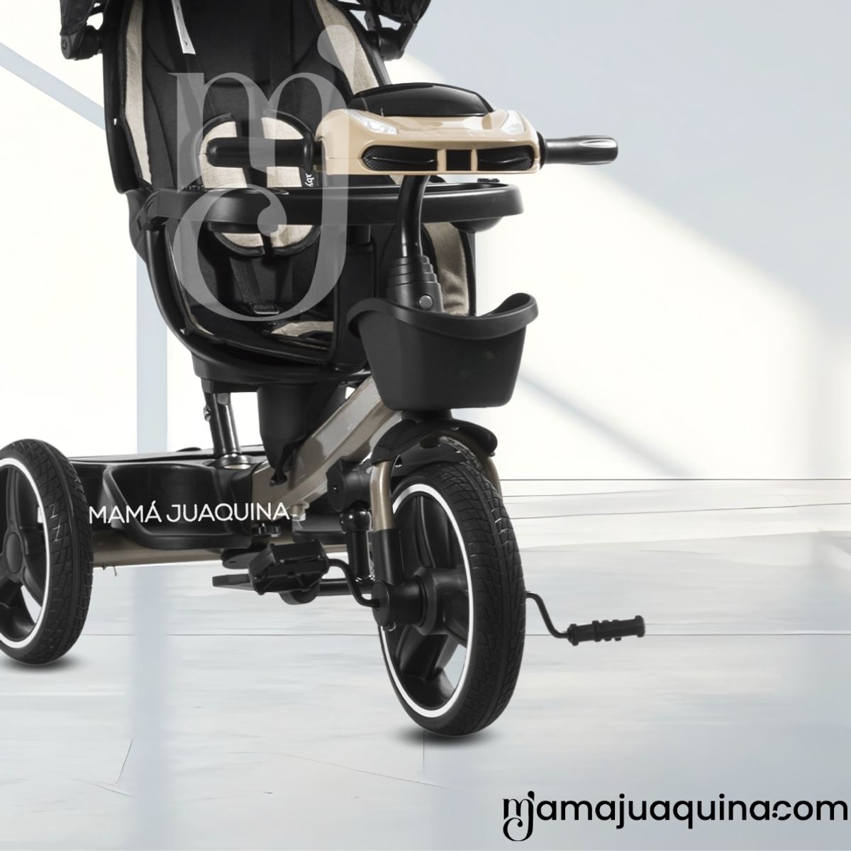 EBABY - Triciclo Guiador Reclinable «VENICE» Edición Limitada Black