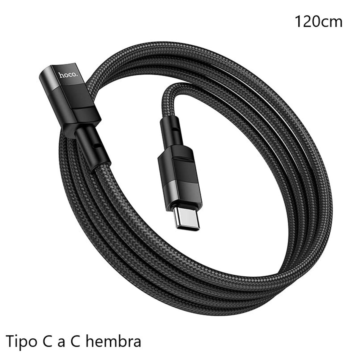 HOCO - Cable Tipo C a C Hembra - Extension 120Cm Hasta 3A - Hoco