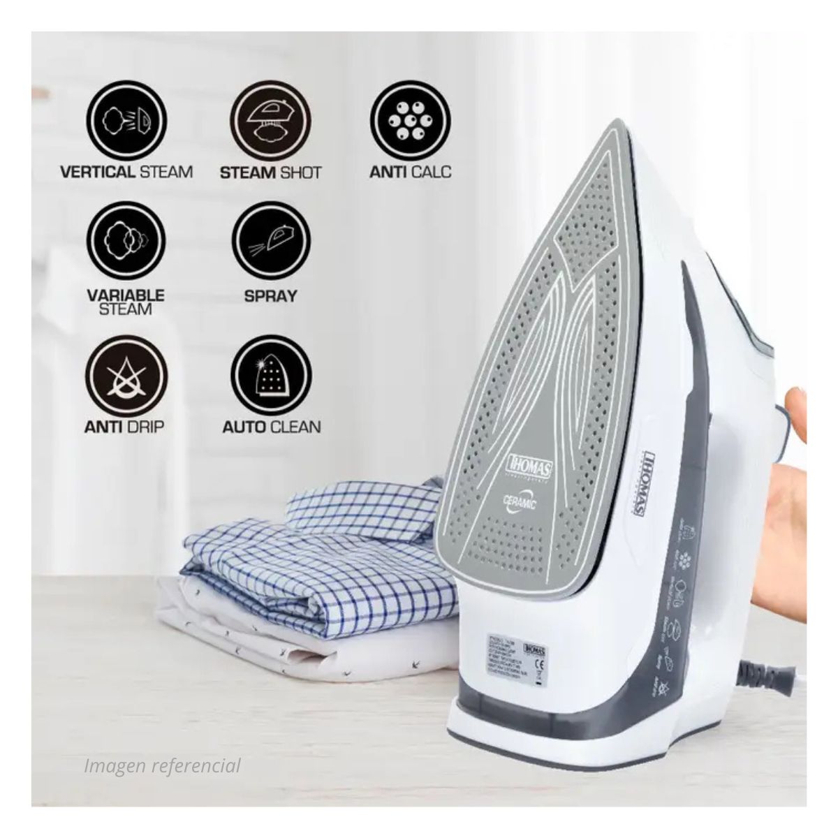 THOMAS - Plancha Vapor Vertical Thomas TH-7060