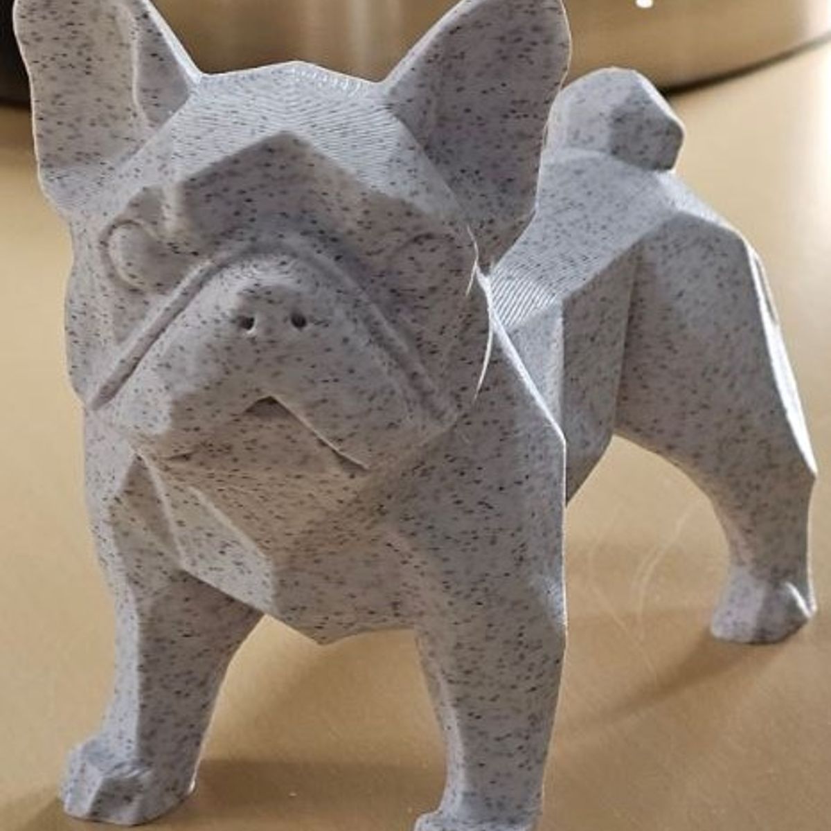 GENERICO - ADORNO EXCLUSIVO BULLDOG FRANCES GRANITO 23cm x 13cm x 27cm