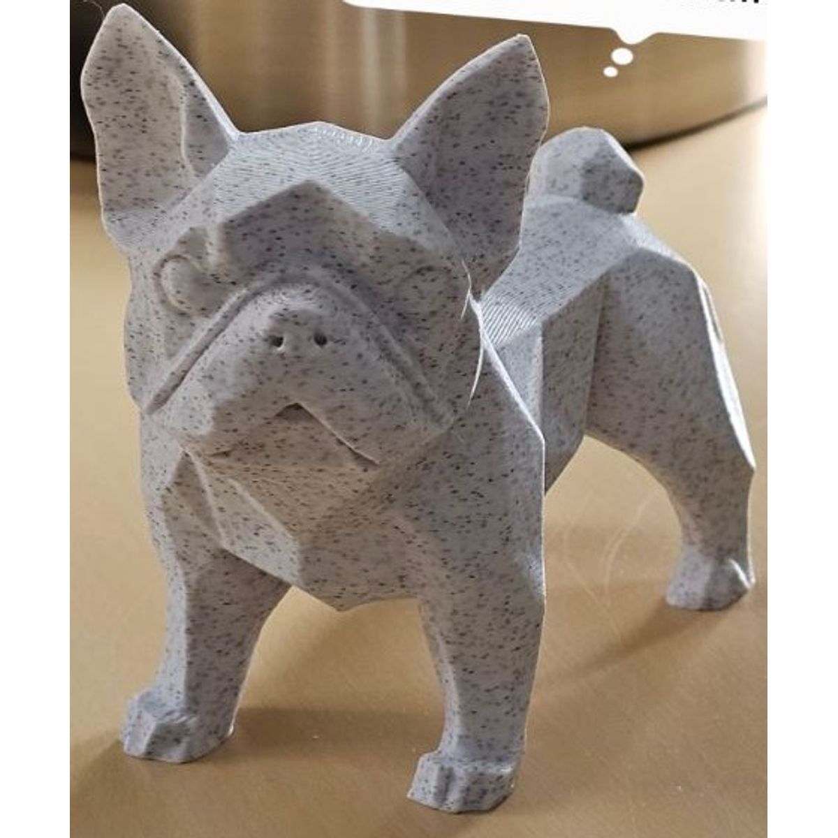 GENERICO - ADORNO EXCLUSIVO BULLDOG FRANCES GRANITO 23cm x 13cm x 27cm