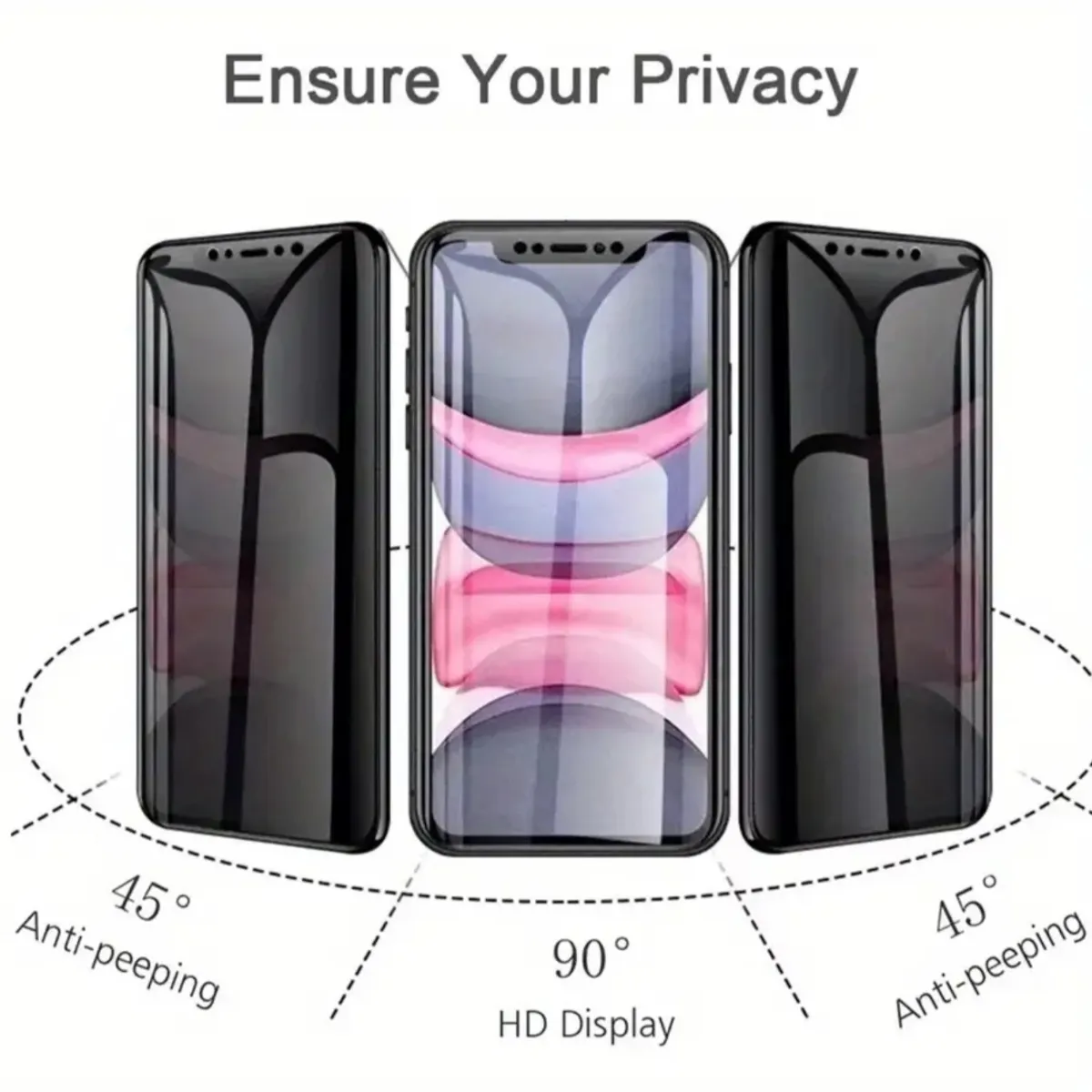 GENERICO - PROTECTOR DE PANTALLA MATTE ANTIESPÍA PARA IPHONE 13 PRO MAX