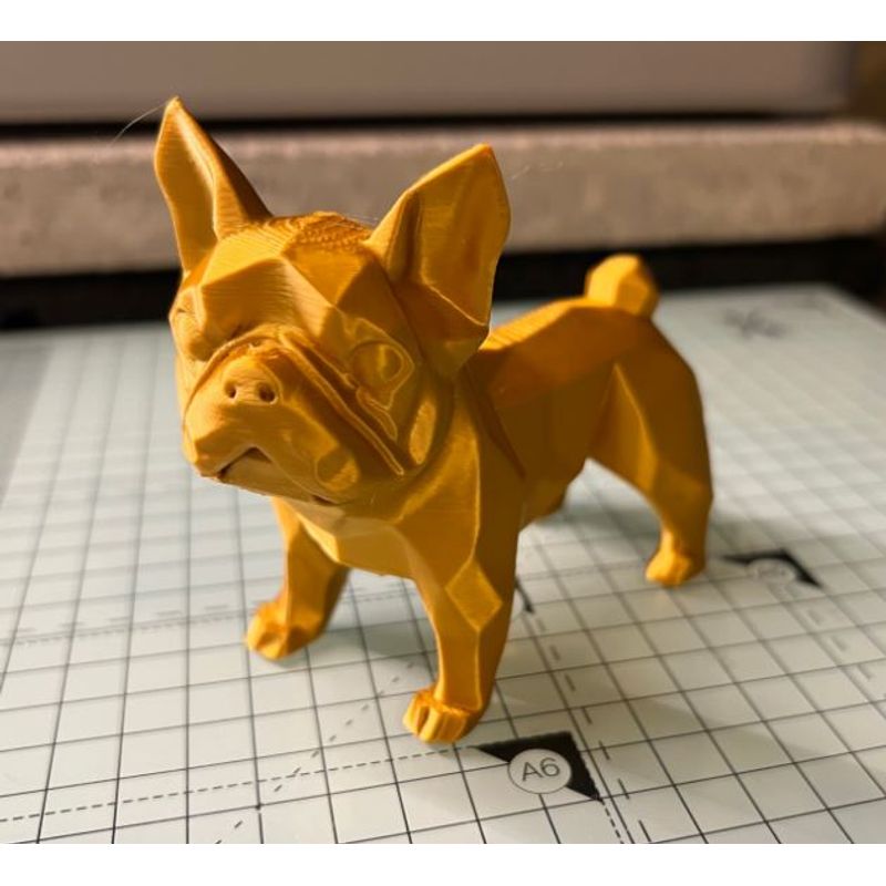 GENERICO - ADORNO EXCLUSIVO BULLDOG FRANCES DORADO 23cm x 13cm x 27cm