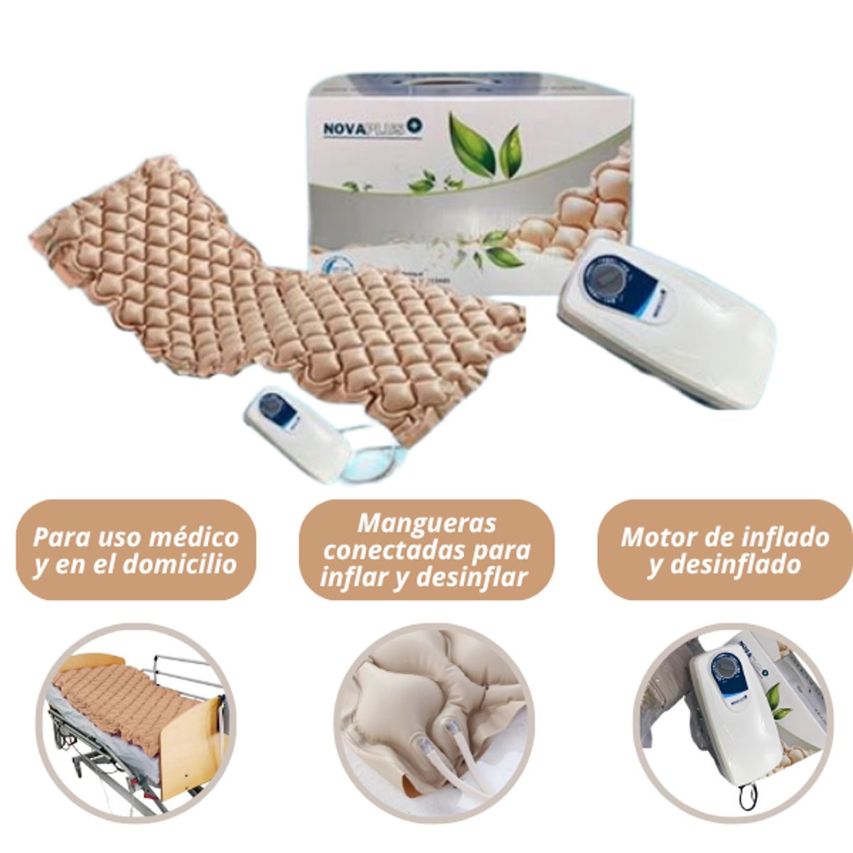 GENERICO - Colchón Antiescaras Novaplus para prevención de úlceras en cama