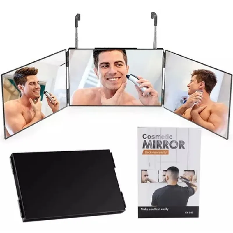 GENERICO - ESPEJOS 3 CARAS 360° CORTE DE CABELLO Y MAQUILLAJE