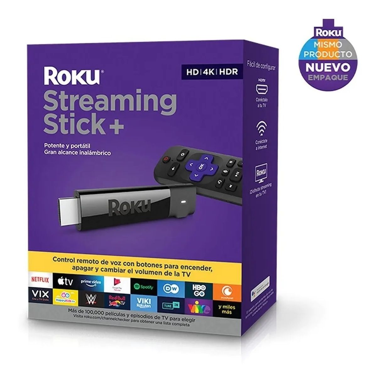 ROKU - CONVERTIDOR A SMART TV STREAMING STICK  ROKU  4K/HDR