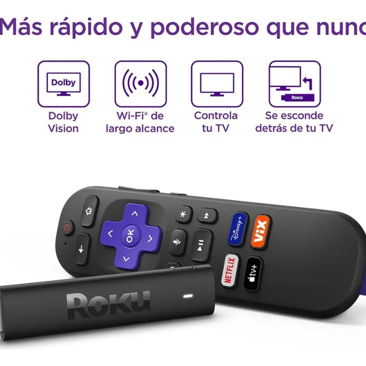 ROKU - CONVERTIDOR A SMART TV STREAMING STICK  ROKU  4K/HDR