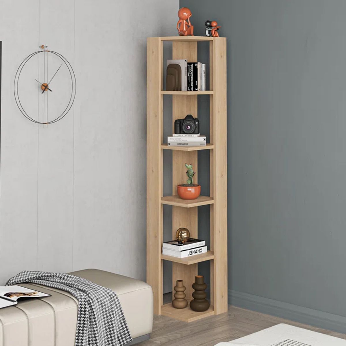 GENERICO - Librero Esquinero Multifuncional Cohe Dunna 161m