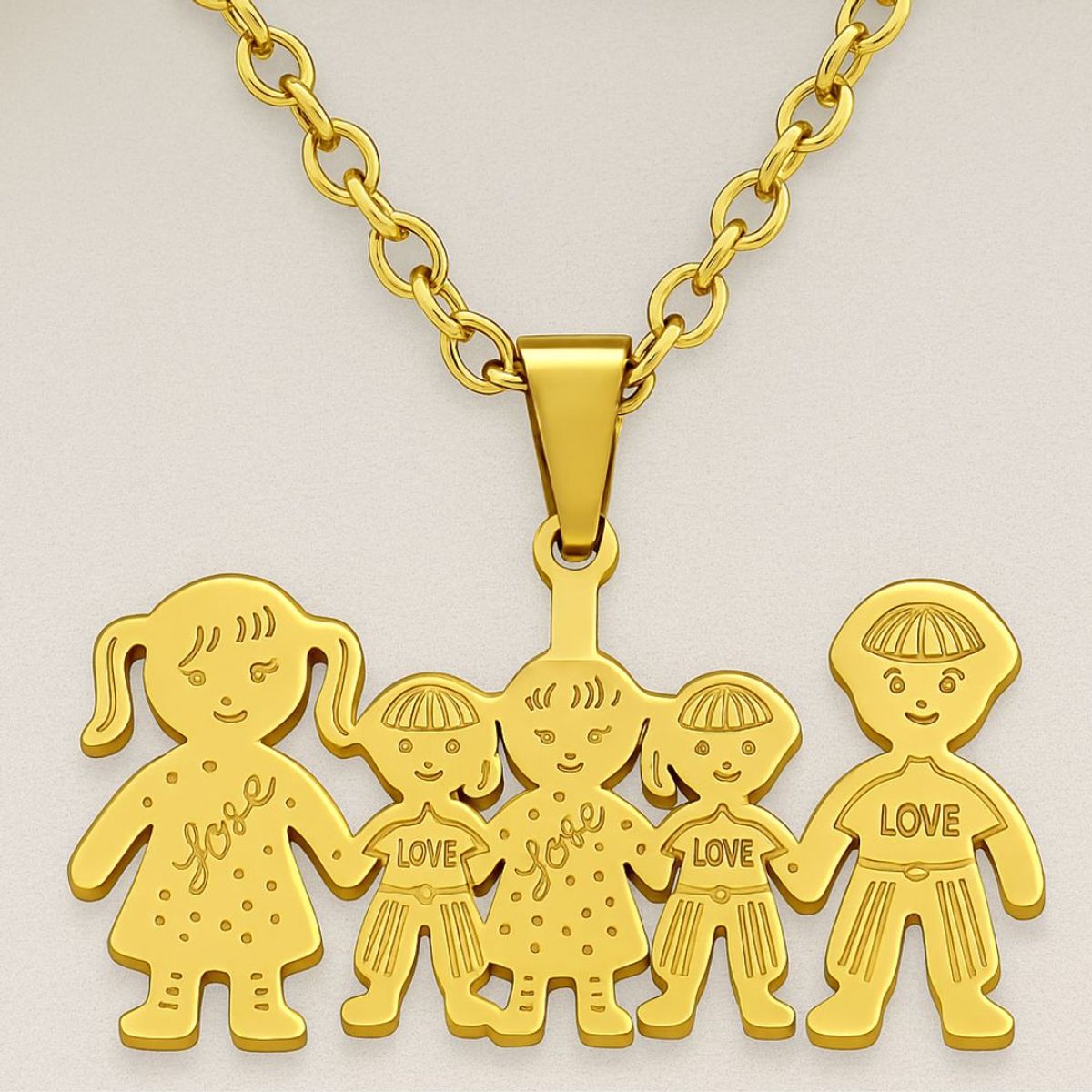 GENERICO - Collar Familia mamá papa e hijos mujr