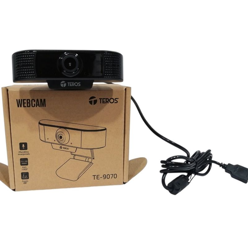 TEROS - Cámara web Teros TE-9070 hasta 1080p 2MP micrófono incorporado USB 2.0