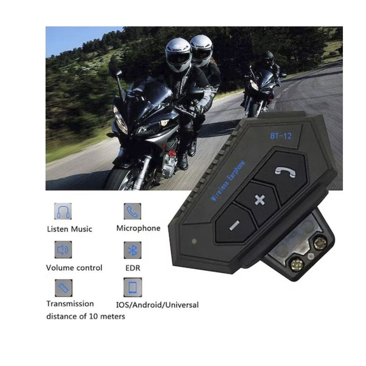 GENERICO - Audifono para casco de motos