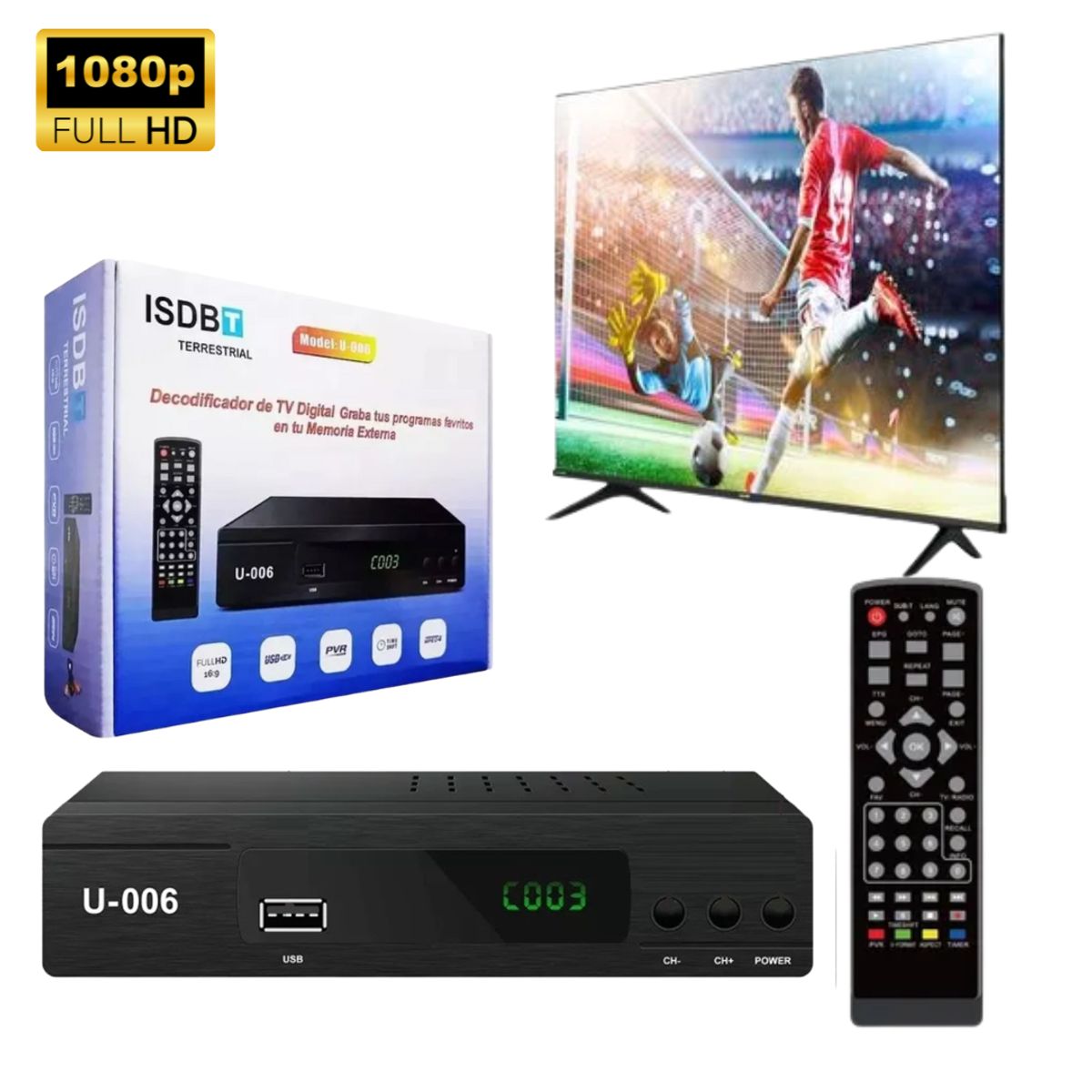 SEISA - Decodificador Sintonizador Canal Digital de TV FULL HD