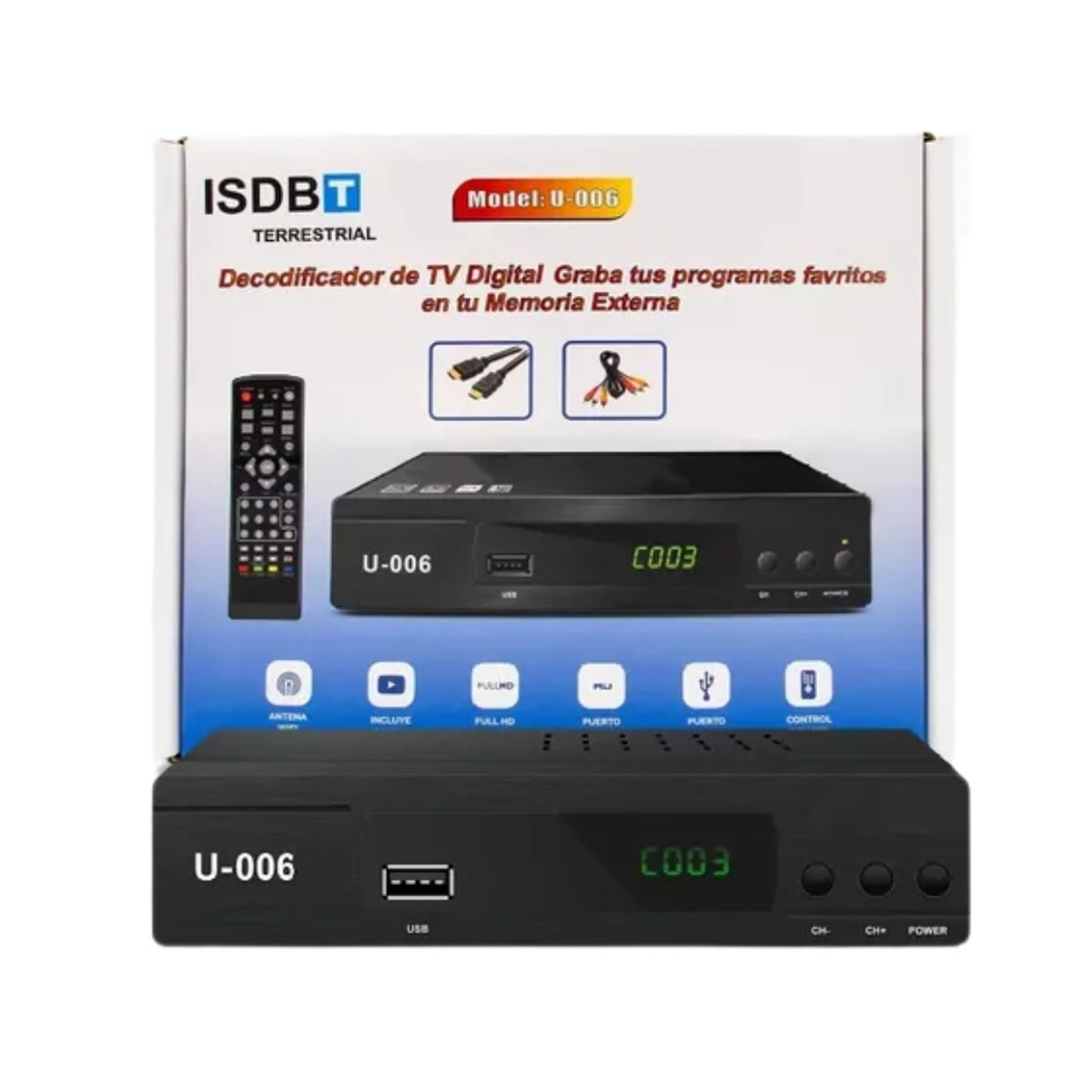 SEISA - Decodificador Sintonizador Canal Digital de TV FULL HD