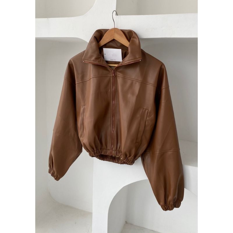 GENERICO - CASACA CROPPED BOMBER MUJER