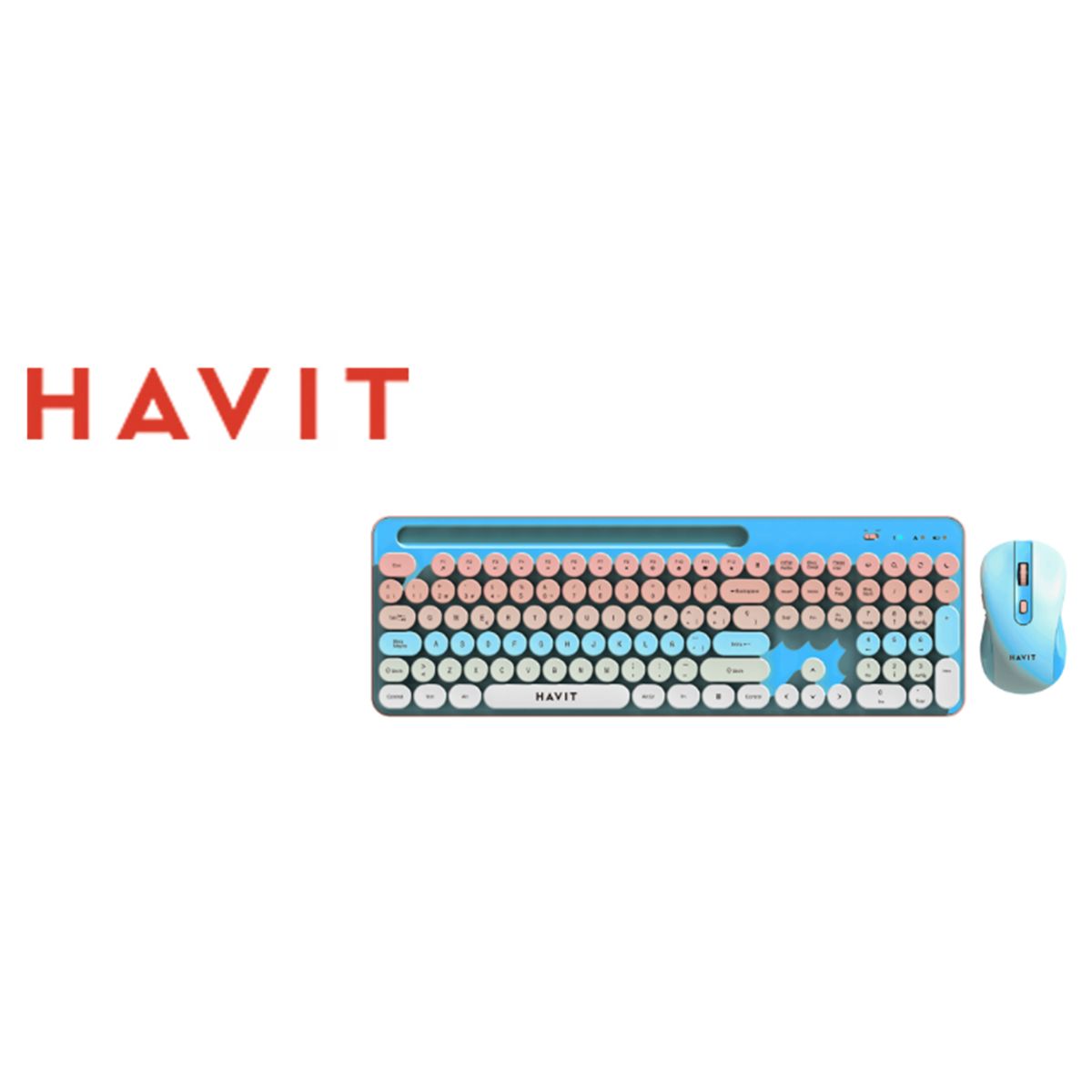 HALION - Kit Teclado y Mouse Inalambrico KB832GCM-SP 6B DPI 1600