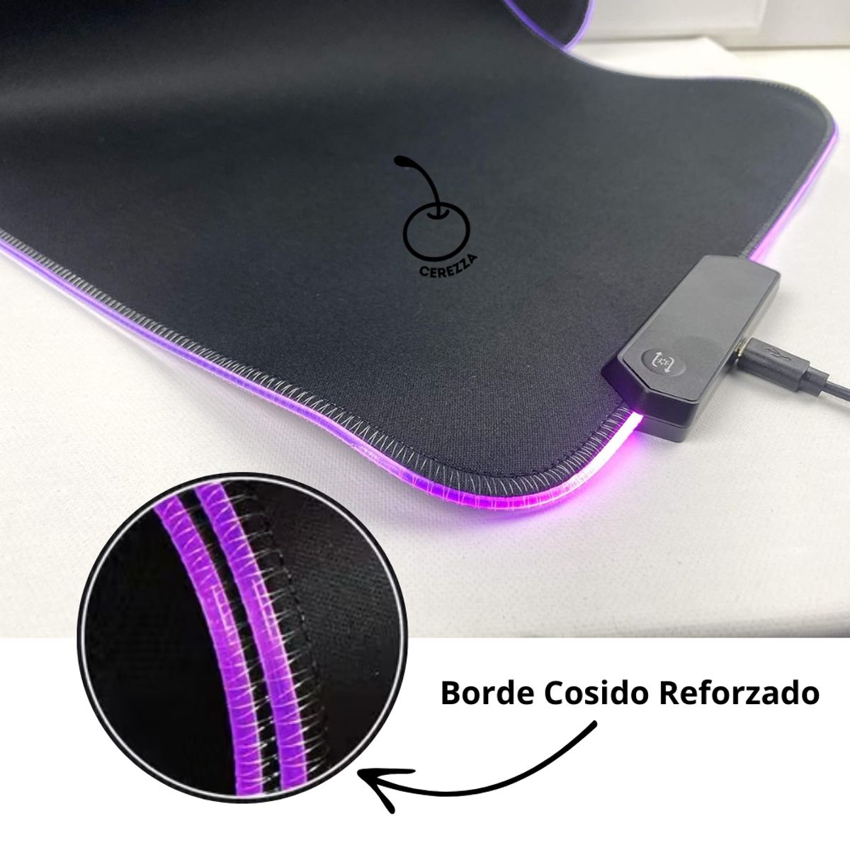 GENERICO - Mouse Pad Gamer con Luces RGB Con Switch de Cambio 30x80cm Yelandar