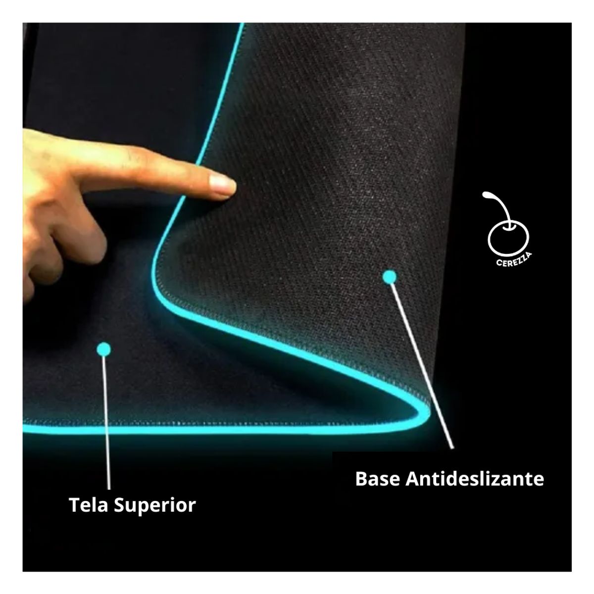 GENERICO - MOUSE PAD XL 80X30 Gamer con Luces RGB Con Switch de Cambio Yelandar