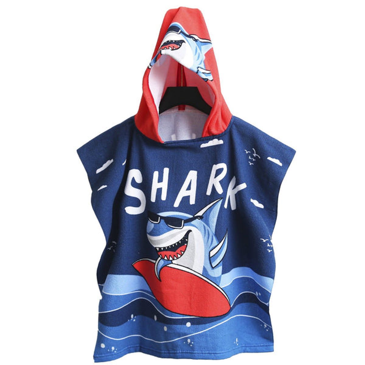 PIA COPELLO STORE - Toalla de Baño con Capucha - Tiburón