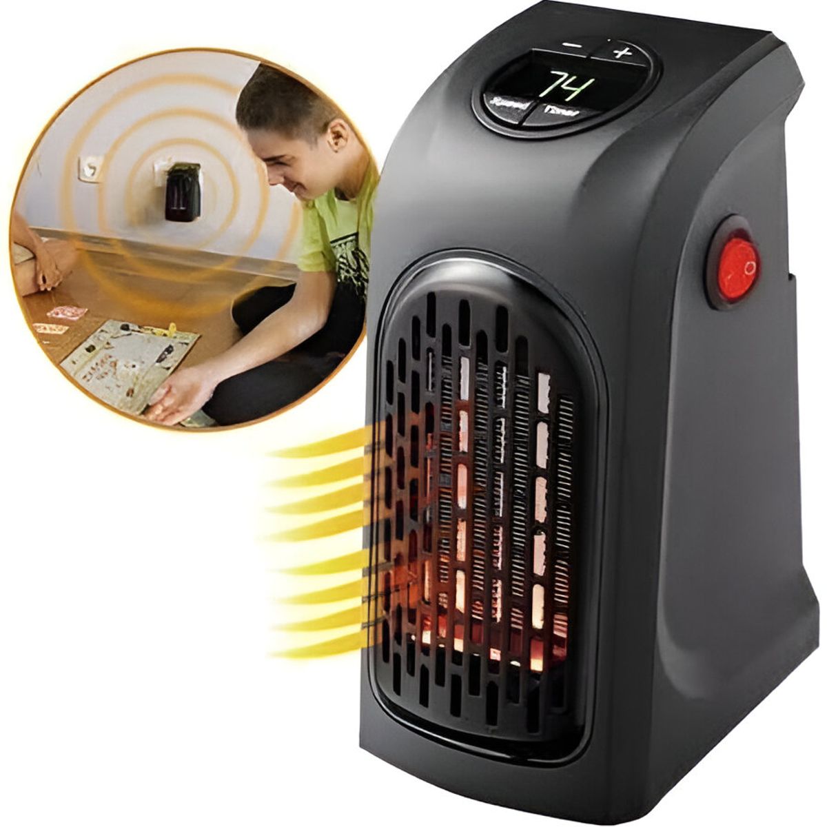 OEM - Estufa Calentador Calefactor Eléctrico portátil 800W + Control Remoto