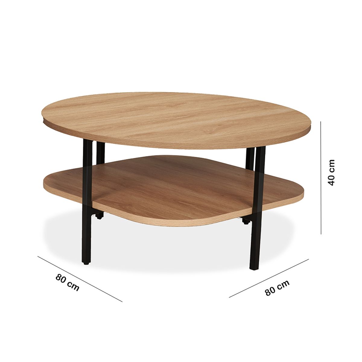 TUGO - Mesa De Centro Addis Laminado Natural