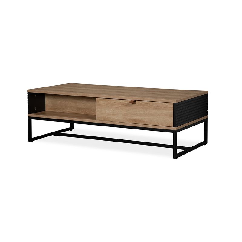 TUGO - Mesa De Centro Vettel Melamina Natural Negro